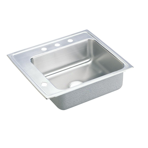 Lustertone Stainless Steel 25 X 22 X 7-5/8 Single Bowl Top Mount Classroom Sink